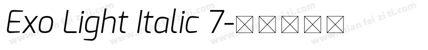 Exo Light Italic 7字体转换